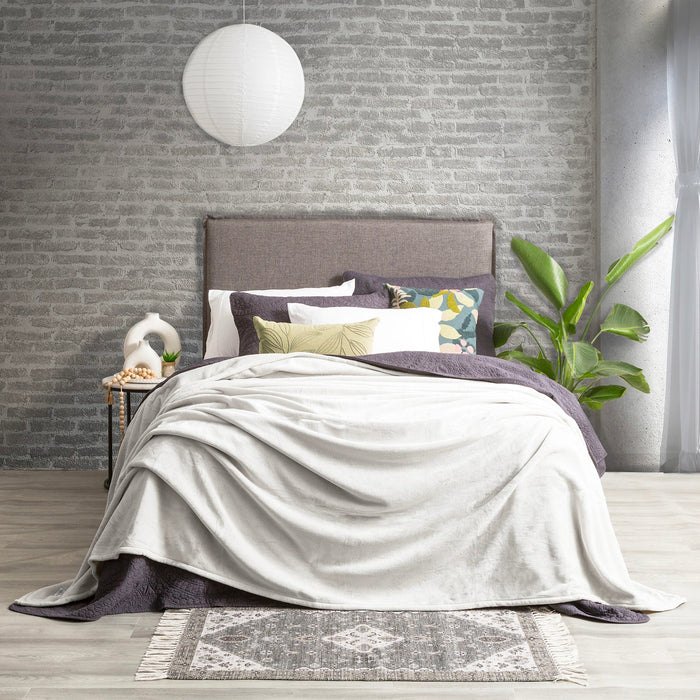 Plush Velvet Blanket Silver Line