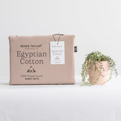1000 Thread Count Premium Egyptian Cotton Sheet Sets sand