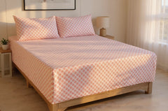 Blush Medallion Pure Cotton Fitted Sheet Combo