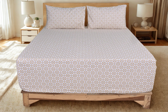 Dessert Mandala Pure Cotton Fitted Sheet Combo