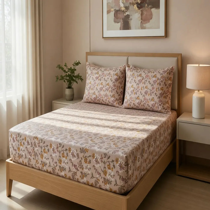 Downton Floral Pure Cotton Fitted Sheet Combo
