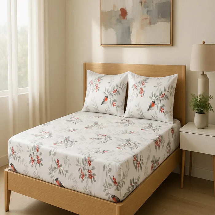Gentle Garden Pure Cotton Fitted Sheet Combo