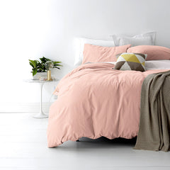 Kids Vintage Washed Quilt Cover Set Blush