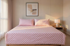 Blush Medallion Pure Cotton Fitted Sheet Combo