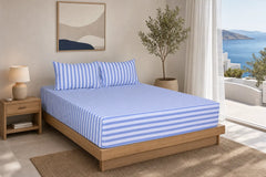 Coastal Bliss Pure Cotton Fitted Sheet Combo