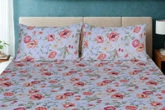 Floral Reverie Pure Cotton Fitted Sheet Combo