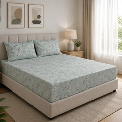 Ivy Bloom Pure Cotton Fitted Sheet Combo