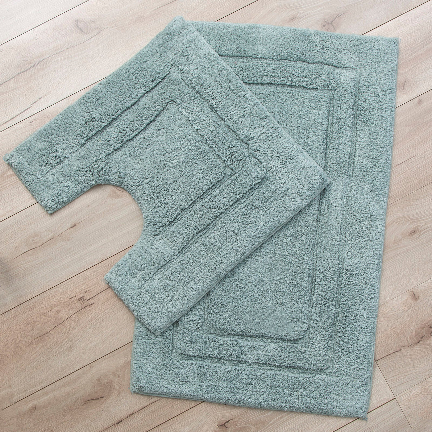 Bath Mat 2 Piece Tufted Bath Mat set Gray Mist