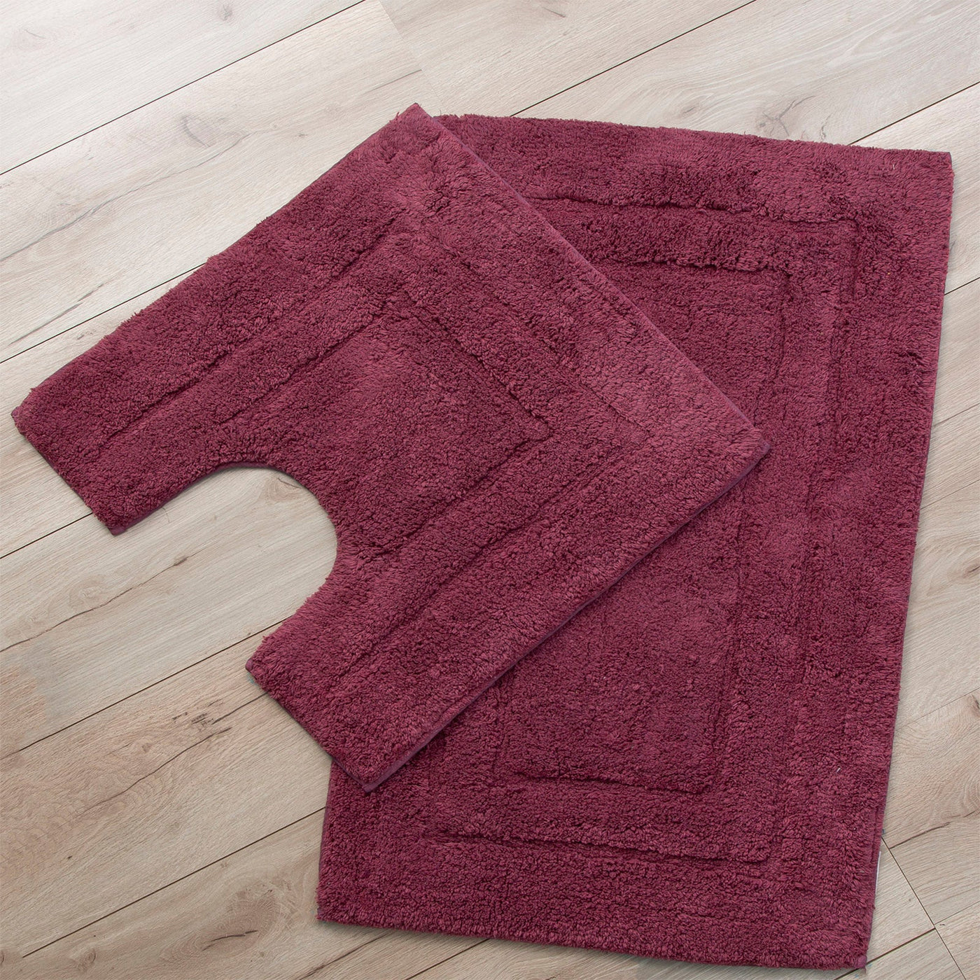 Bath Mat 2 Piece Tufted Bath Mat set Rosebud