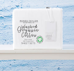 Kids Organic Cotton Sheet sets 300 Thread Count White