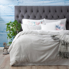 Solana Washed Cotton Textured Quilt set  Silver
