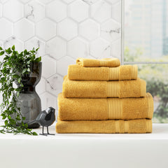Stella Bamboo Towel Sets Mustard