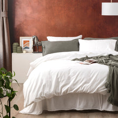 Bamboo Quilt Cover set 500 Thread count White