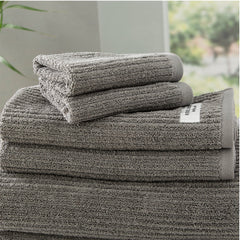 Cobblestone Ribbed Towels Platinum