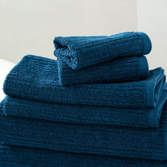 Cobblestone Ribbed Towels Ink