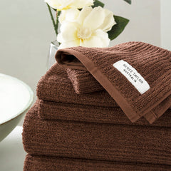 Cobblestone Ribbed Towels Toffee