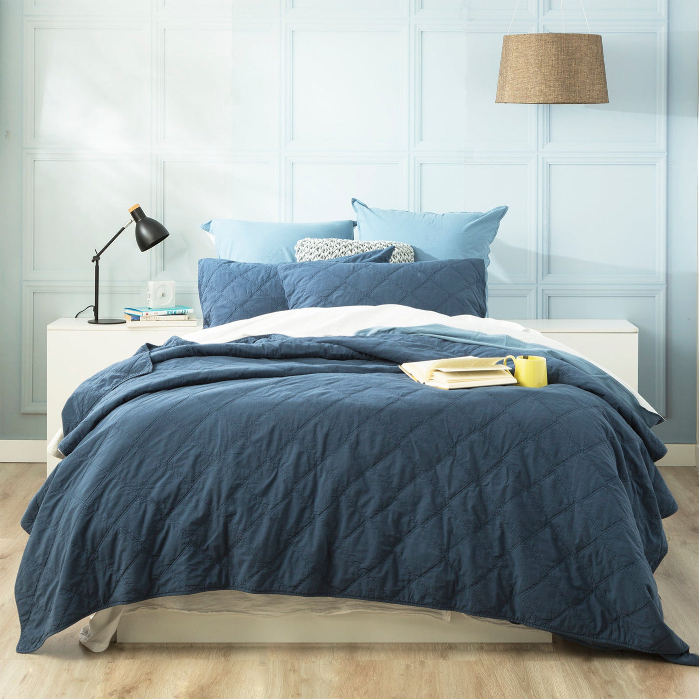 Attwood Quilted Coverlet Ink