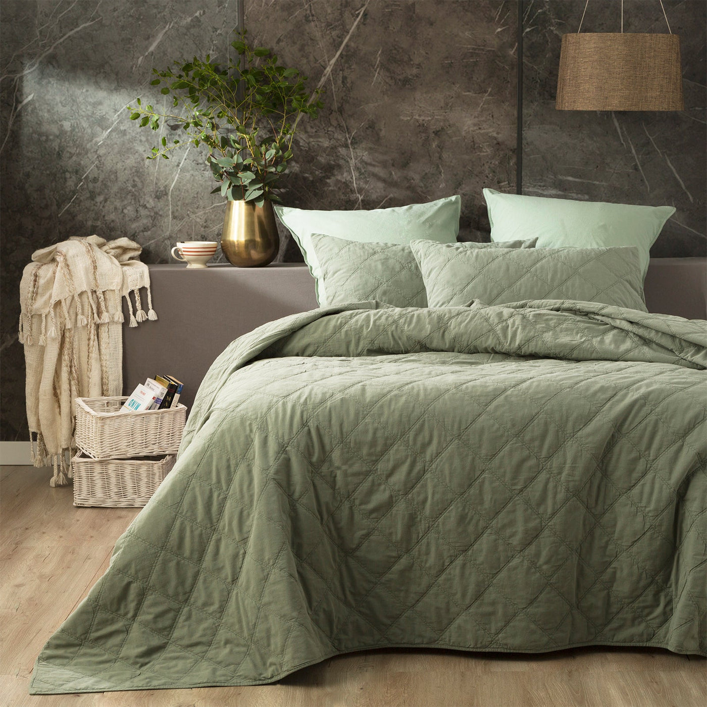 Attwood Quilted Coverlet Fern
