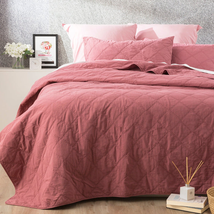Attwood Quilted Coverlet Rose