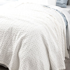 Waffle Blanket Lexico White