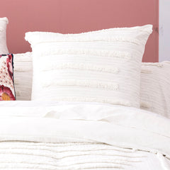 Classic Tufted Quilt Cover Set White