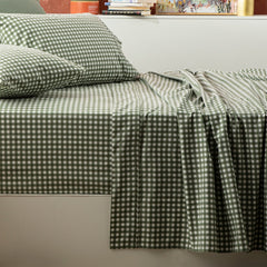 Kids Flannelette Sheet Set Egyptian Cotton Gingham