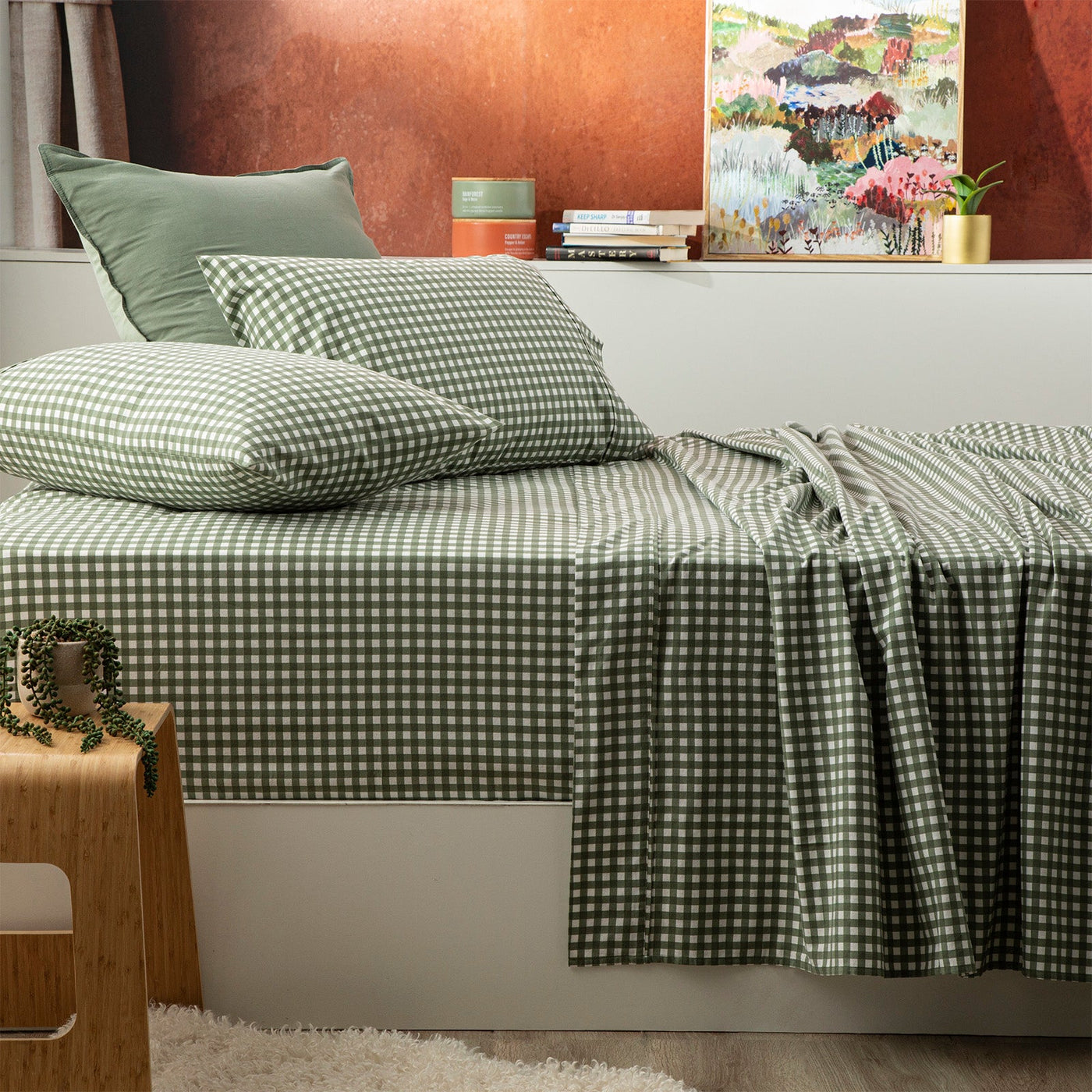 Flannelette Sheet Set Egyptian Cotton Gingham