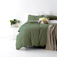 Kids Vintage Washed Quilt Cover Set Fern