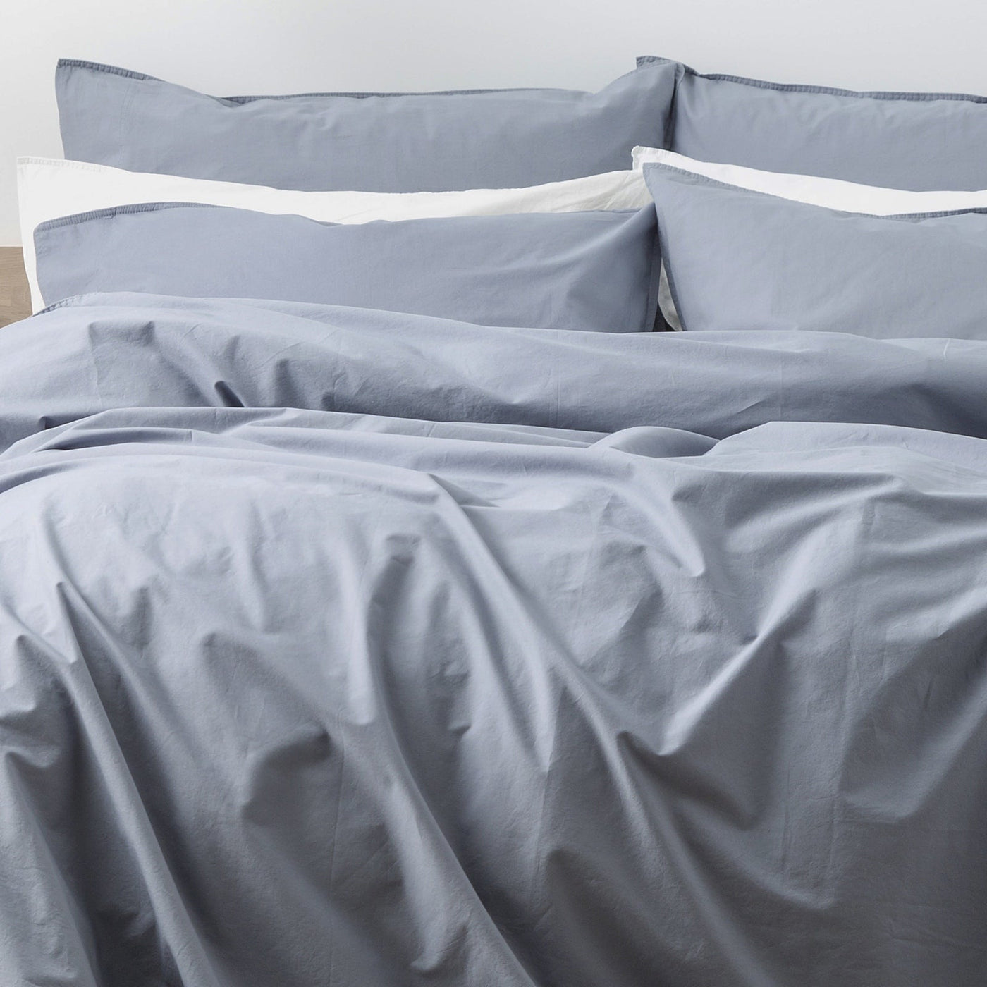 Quilt Cover Helena Stone washed Set Dusty Blue