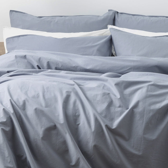 Quilt Cover Helena Stone washed Set Dusty Blue