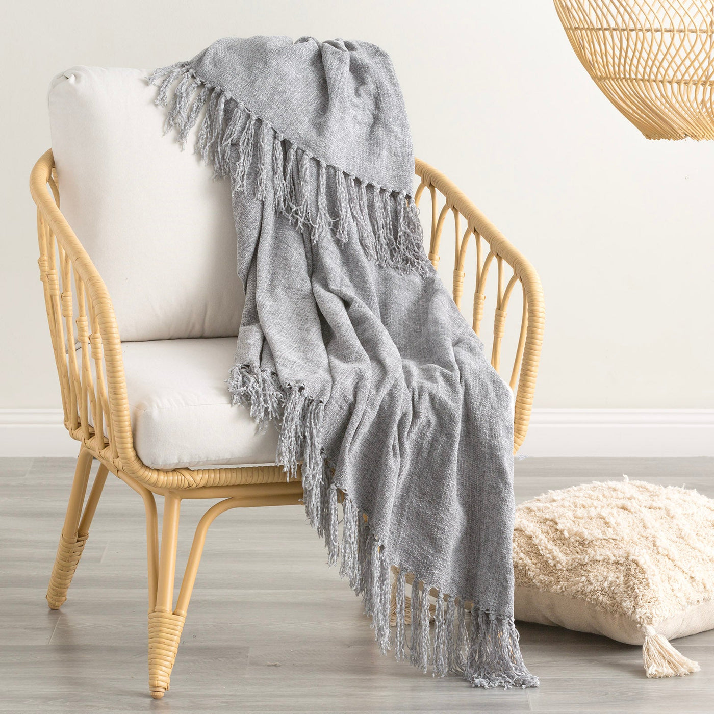 Chenille Newland Throw Silverline