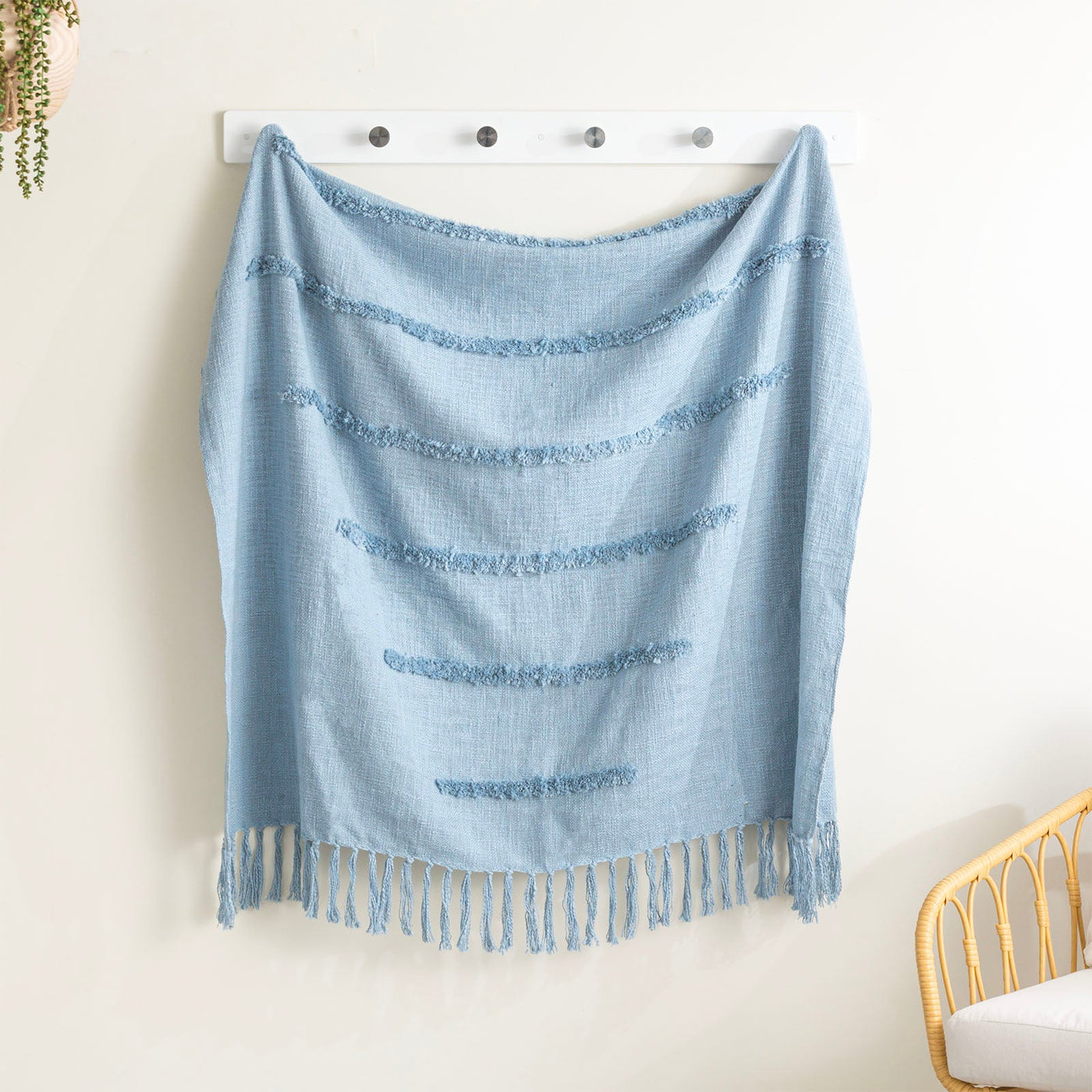 Throw Cambridge Cotton Tufted Aqua