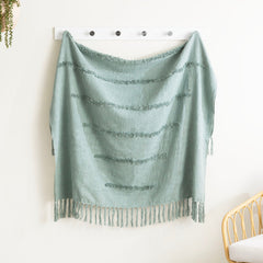 Throw Cambridge Cotton Tufted Basil