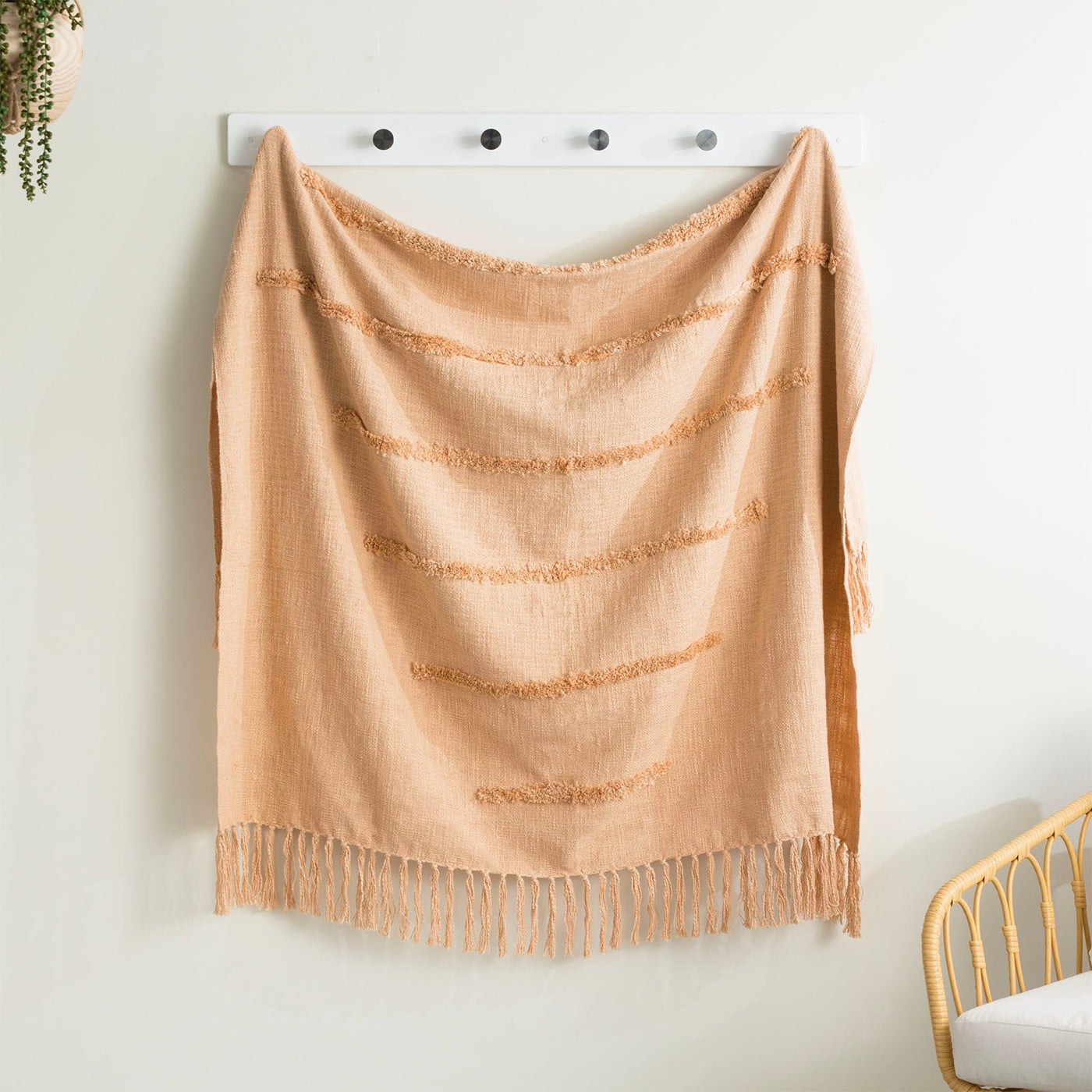 Throw Cambridge Cotton Tufted Tan