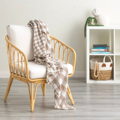 Throw Vinatge washed Textured Cotton Atlantic Tan