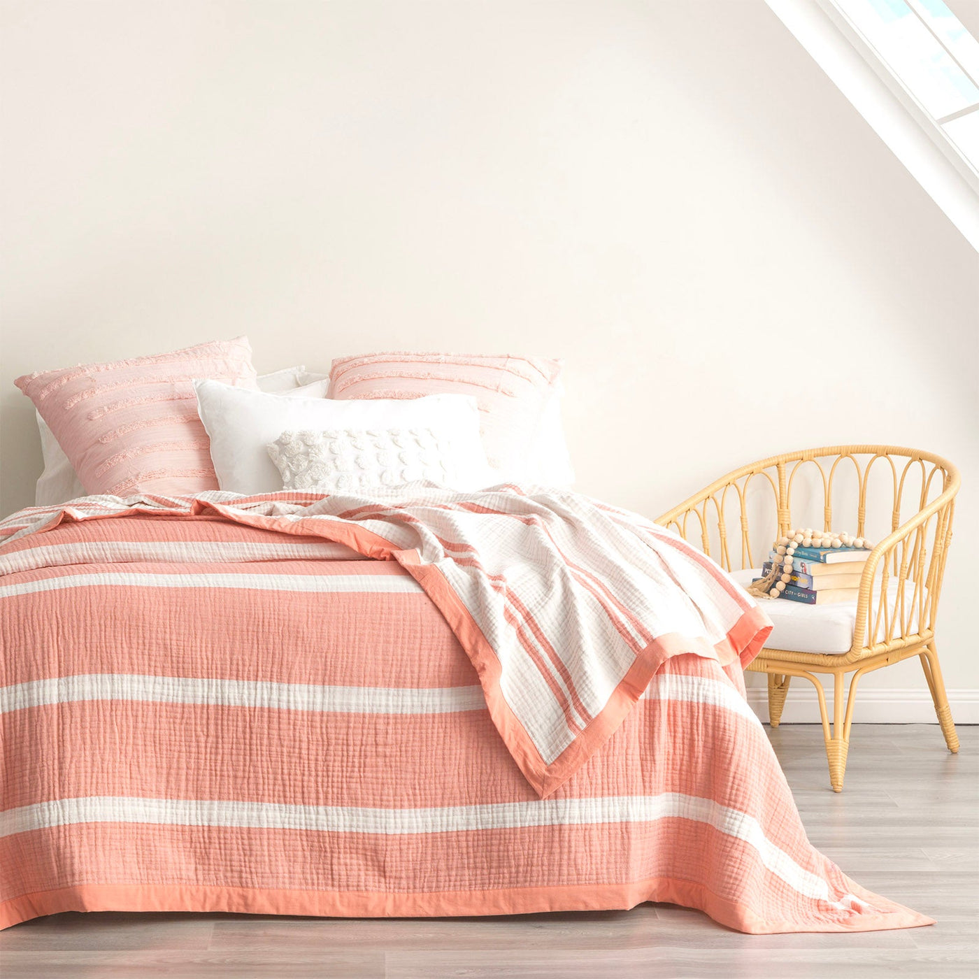Blanket Washed Cotton Brighton Reversible Mystic