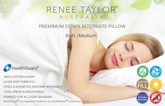 Renee Taylor Australian Made Down Alternate Standard Pillow 48 x 73 Cms