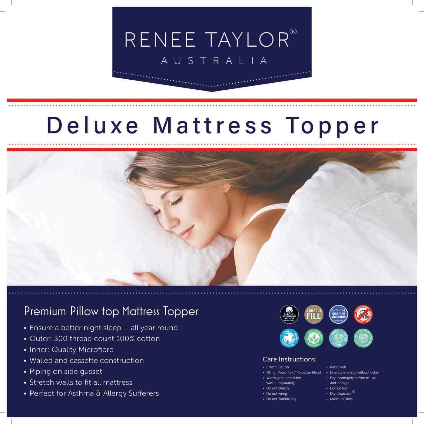 Deluxe Mattress Topper 1000 GSM High Loft