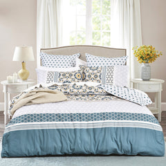 Benitta Quilt Cover Set 300 Thread Count Cotton Reversible