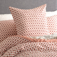 Chessboard Cedar Quilt cover set 300 Thread Count Cotton Reversible