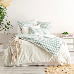 Vintage washed cotton Alison Quilt cover set Forest