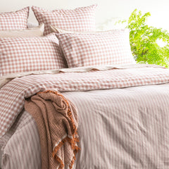 Vintage washed cotton Alison Quilt cover set Clay
