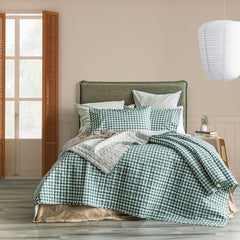 Vintage washed Alison Quilted Coverlet Set Forest