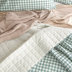 Vintage washed Alison Quilted Coverlet Set Forest
