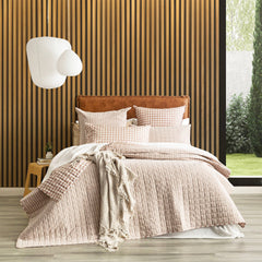 Vintage washed Alison Quilted Coverlet Set Clay