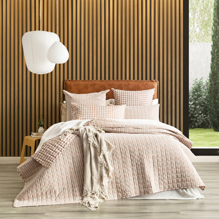 Vintage washed Alison Quilted Coverlet Set Clay