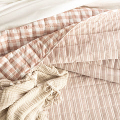 Vintage washed Alison Quilted Coverlet Set Clay