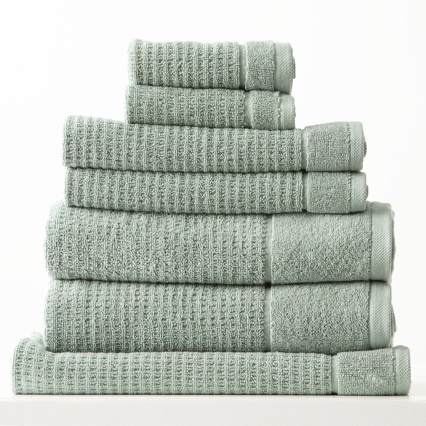 Cambridge Waffle Towel Sets Eucalyptus