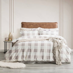 Flannelette Quilt Cover Set Buffalo Checks
