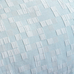 Jervis Checks Jacquard Quilt Cover Set French Blue